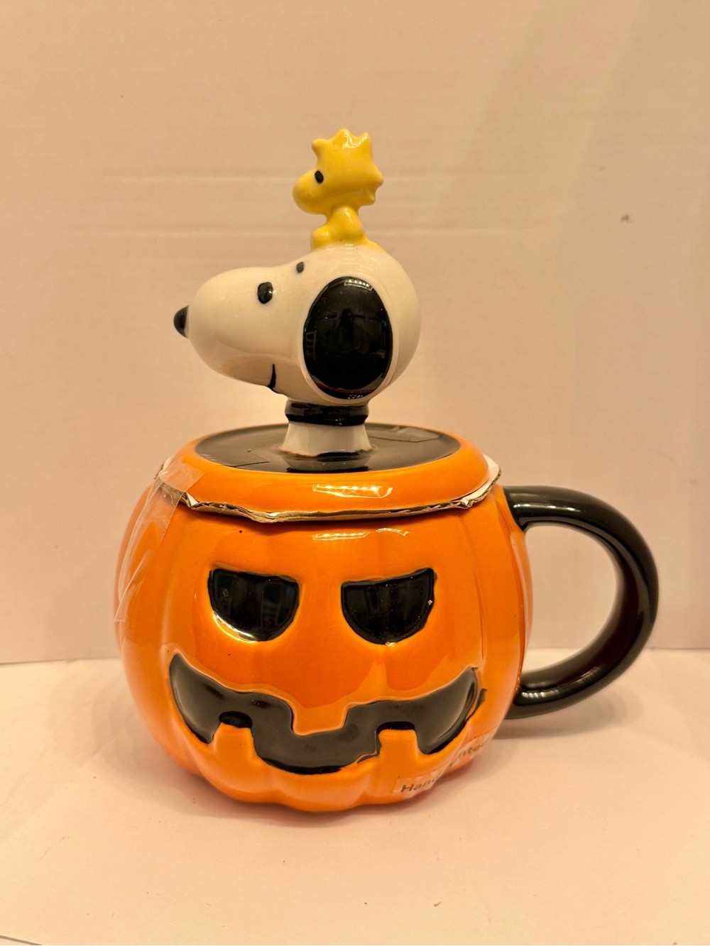Celebrate Together™ Halloween Peanuts Snoopy Pumpkin Mug with Lid new